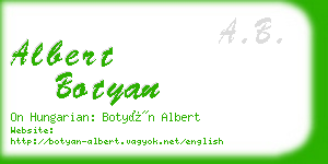 albert botyan business card